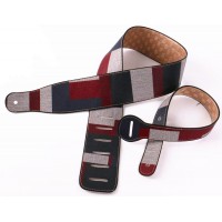 PJ-04 Musical Instruments Leather Colorful Guitar Strap