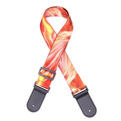 Cheerhas  Custom Sublimation Polyester Electric Acoustic Bass Guitar Strap Chinese landscape